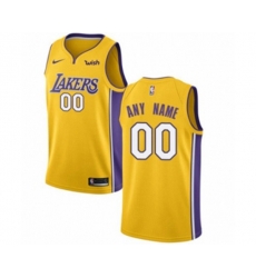 Los Angeles Lakers Customized Swingman Gold Home Basketball Jersey - Icon Edition