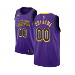 Los Angeles Lakers Customized Swingman Purple Basketball Jersey - City Edition Los Angeles Lakers Customized Swingman Purple Basketball Jersey - City Edition
