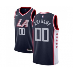 Los Angeles Clippers Customized Authentic Navy Blue Basketball Jersey - City Edition