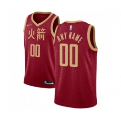 Houston Rockets Customized Swingman Red Basketball Jersey - 2018-19 City Edition