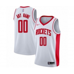 Houston Rockets Customized Swingman White Finished Basketball Jersey - Association Edition