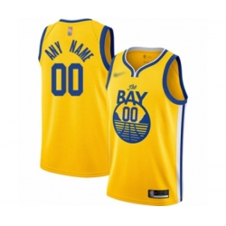 Golden State Warriors Customized Authentic Gold Finished Basketball Jersey - Statement Edition Golden State Warriors Customized Authentic Gold Finished Basketball Jersey - Statement Edition