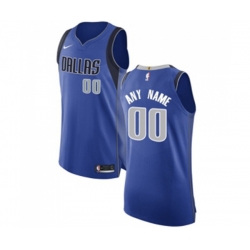 Dallas Mavericks Customized Authentic Royal Blue Road Basketball Jersey - Icon Edition