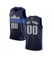 Dallas Mavericks Customized Swingman Navy Blue Basketball Jersey Statement Edition