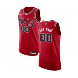 Chicago Bulls Customized Authentic Red Road Basketball Jersey - Icon Edition