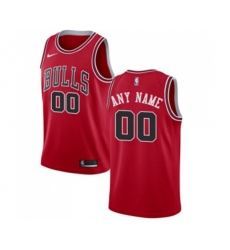 Chicago Bulls Customized Swingman Red Road Basketball Jersey - Icon Edition