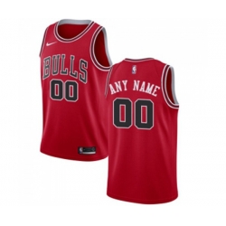Chicago Bulls Customized Swingman Red Road Basketball Jersey - Icon Edition