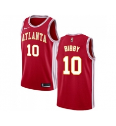 Atlanta Hawks #10 Mike Bibby Swingman Red Basketball Jersey Statement Edition