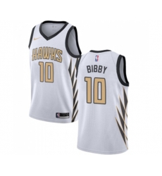 Atlanta Hawks #10 Mike Bibby Swingman White Basketball Jersey - City Edition