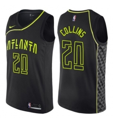 Atlanta Hawks #20 John Collins Authentic Black NBA Jersey - City Edition
