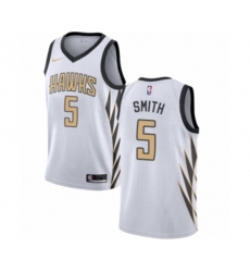 Atlanta Hawks #5 Josh Smith Authentic White NBA Jersey - City Edition