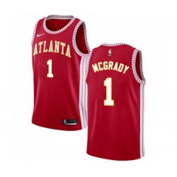 Nike Atlanta Hawks #1 Tracy Mcgrady Authentic Red NBA Jersey Statement Edition