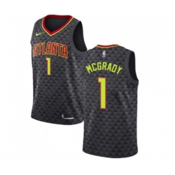 Nike Atlanta Hawks #1 Tracy Mcgrady Swingman Black Road NBA Jersey - Icon Edition