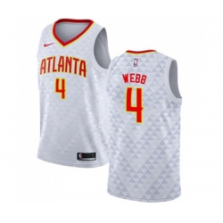 Nike Atlanta Hawks #4 Spud Webb Swingman White NBA Jersey - Association Edition