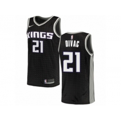 Sacramento Kings #21 Vlade Divac Swingman Black NBA Jersey Statement Edition