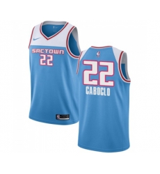 Sacramento Kings #22 Bruno Caboclo Swingman Blue Basketball Jersey - 2018-19 City Edition