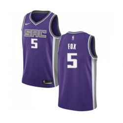 Sacramento Kings #5 DeAaron Fox Swingman Purple Road NBA Jersey - Icon Edition