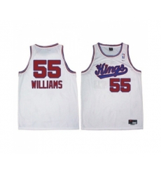 Sacramento Kings #55 Jason Williams Swingman White New Throwback Basketball Jersey