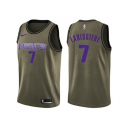Sacramento Kings #7 Skal Labissiere Green Salute to Service NBA Swingman Jersey
