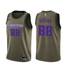 Sacramento Kings #88 Nemanja Bjelica Swingman Green Salute to Service Basketball Jersey