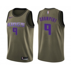 Sacramento Kings #9 Iman Shumpert Swingman Green Salute to Service NBA Jersey
