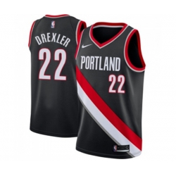 Portland Trail Blazers #22 Clyde Drexler Swingman Black Road NBA Jersey - Icon Edition