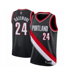 Portland Trail Blazers #24 Kent Bazemore Swingman Black Basketball Jersey - Icon Edition