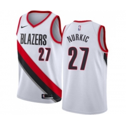 Portland Trail Blazers #27 Jusuf Nurkic Swingman White Home NBA Jersey - Association Edition