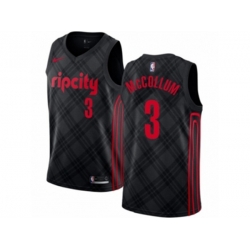 Portland Trail Blazers #3 C.J. McCollum Swingman Black NBA Jersey - City Edition