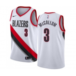 Portland Trail Blazers #3 C.J. McCollum Swingman White Home NBA Jersey - Association Edition