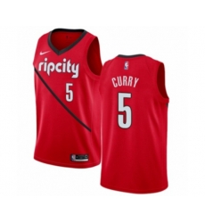Portland Trail Blazers #5 Seth Curry Red Swingman Jersey - Earned Edition