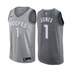 Minnesota Timberwolves #1 Tyus Jones Swingman Gray NBA Jersey - City Edition