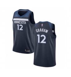 Minnesota Timberwolves #12 Treveon Graham Swingman Navy Blue Basketball Jersey - Icon Edition