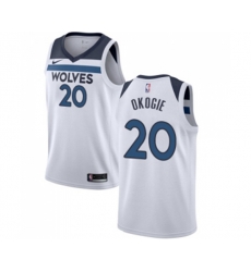 Minnesota Timberwolves #20 Josh Okogie Authentic White NBA Jersey - Association Edition