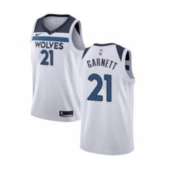 Minnesota Timberwolves #21 Kevin Garnett Swingman White NBA Jersey - Association Edition