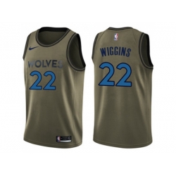 Minnesota Timberwolves #22 Andrew Wiggins Green Salute to Service NBA Swingman Jersey