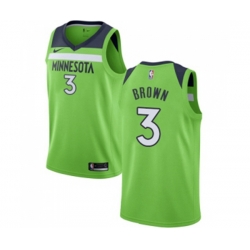Minnesota Timberwolves #3 Anthony Brown Swingman Green NBA Jersey Statement Edition