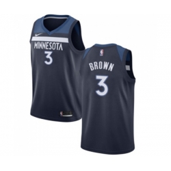 Minnesota Timberwolves #3 Anthony Brown Swingman Navy Blue Road NBA Jersey - Icon Edition