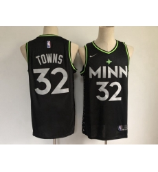 Minnesota Timberwolves #32 Karl-Anthony Towns Black 2021 Nike City Edition Swingman Stitched NBA Jersey
