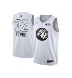 Minnesota Timberwolves #32 Karl-Anthony Towns White NBA Jordan Swingman 2018 All-Star Game Jersey