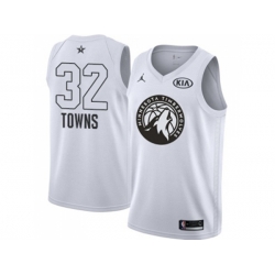 Minnesota Timberwolves #32 Karl-Anthony Towns White NBA Jordan Swingman 2018 All-Star Game Jersey