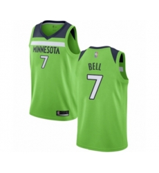 Minnesota Timberwolves #7 Jordan Bell Authentic Green Basketball Jersey Statement Edition