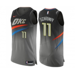 Oklahoma City Thunder #11 Detlef Schrempf Authentic Gray NBA Jersey - City Edition