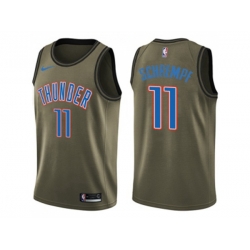 Oklahoma City Thunder #11 Detlef Schrempf Green Salute to Service NBA Swingman Jersey Oklahoma City Thunder #11 Detlef Schrempf Green Salute to Service NBA Swingman Jersey