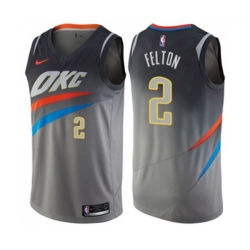 Oklahoma City Thunder #2 Raymond Felton Swingman Gray NBA Jersey - City Edition