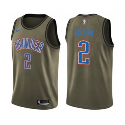 Oklahoma City Thunder #2 Raymond Felton Swingman Green Salute to Service NBA Jersey
