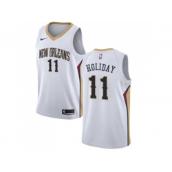 New Orleans Pelicans #11 Jrue Holiday White NBA Swingman Association Edition Jersey New Orleans Pelicans #11 Jrue Holiday White NBA Swingman Association Edition Jersey