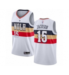 New Orleans Pelicans #15 Frank Jackson White Swingman Jersey - Earned Edition
