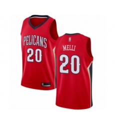 New Orleans Pelicans #20 Nicolo Melli Swingman Red Basketball Jersey Statement Edition