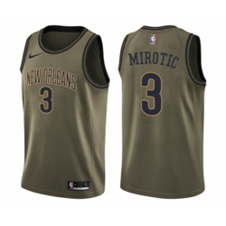 New Orleans Pelicans #3 Nikola Mirotic Swingman Green Salute to Service NBA Jersey New Orleans Pelicans #3 Nikola Mirotic Swingman Green Salute to Service NBA Jersey